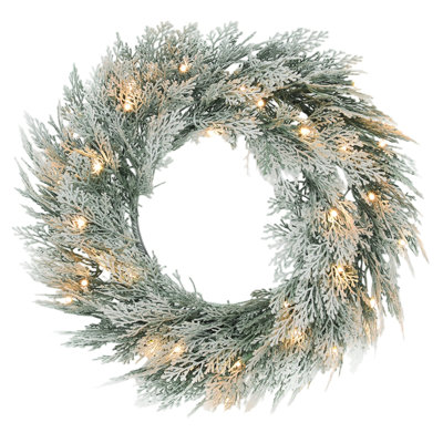 Faux Lighted Metal 60.00cm Wreath