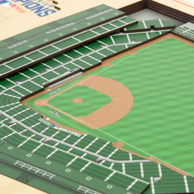 MLB 5-Layer StadiumViews 3D Wall Art, Chicago Cubs World Series 2016 5