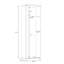 Malaki 1 Door Manufactured Wood Wardrobe