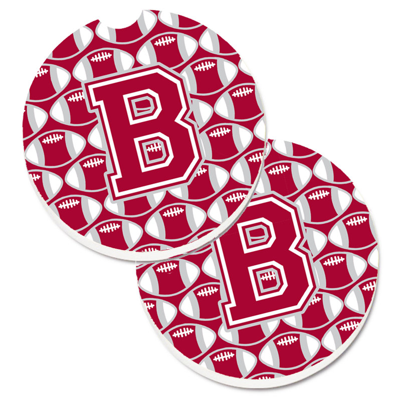 Sous-verre de football, B, Orange / blanc