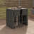 5-Pieces Outdoor Patio Wicker Bar Set
