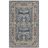 Antiquity Hand-Tufted Dark Blue Area Rug