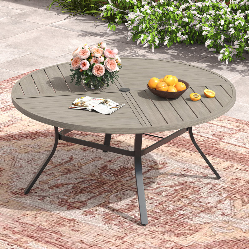 Table de salle à manger 50 ", Bois brossé gris