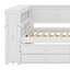 Lit de jour avec tablettes de rangement, tiroirs, lit gigogne, station de charge, lumière DEL, bureau et armoire-890850707