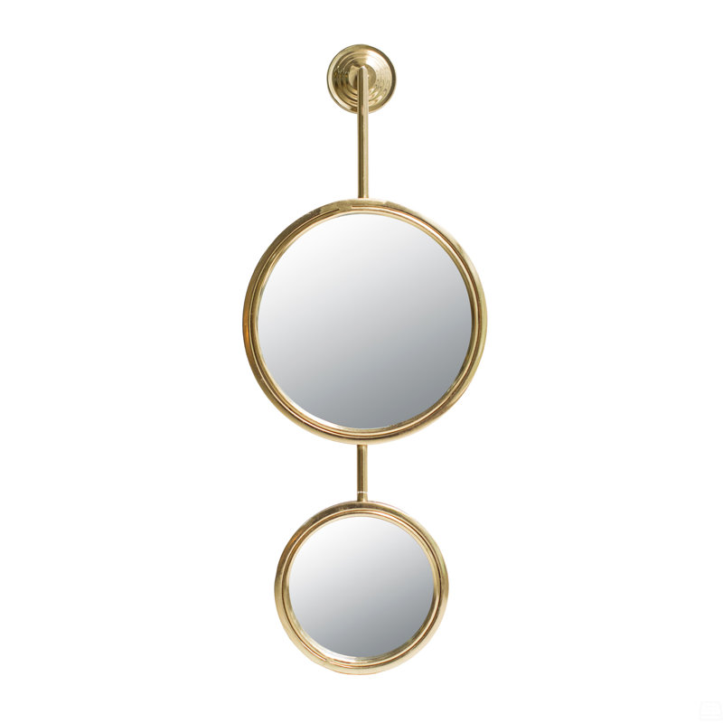 2 Circle Mirrors For Wall Decor, Unique Contemporary Wall Mirror