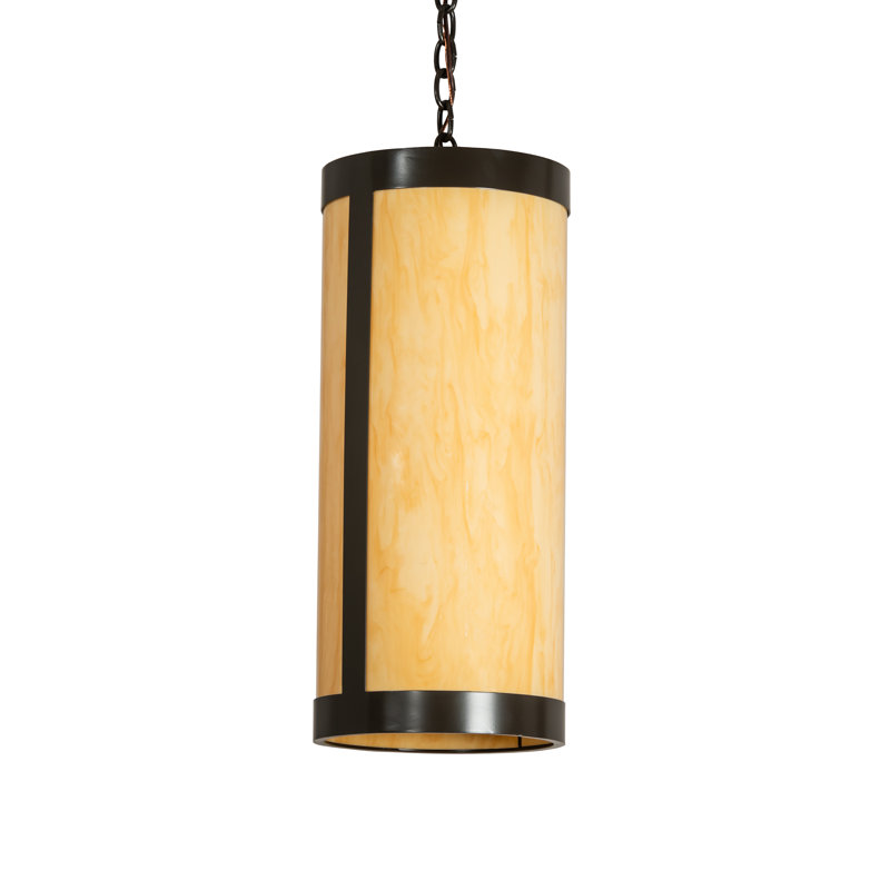Luminaire suspendu cylindrique à 1 lumière