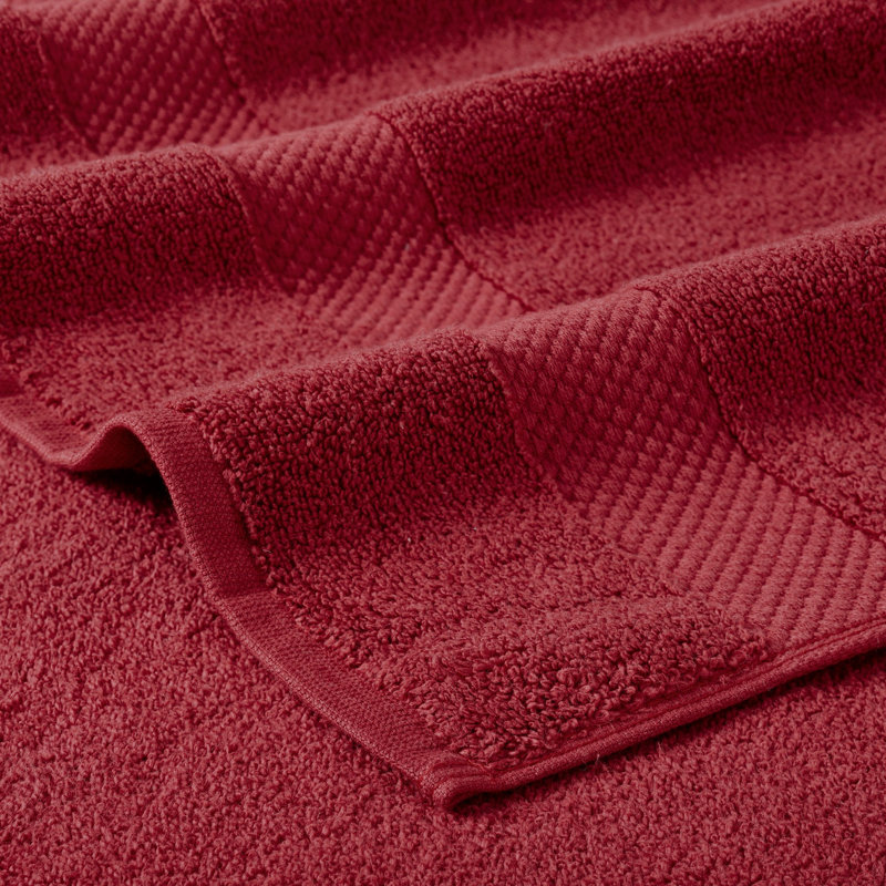 Splash 100% Cotton Zero Twist Towel Set, Bath Towels, Hand Towels & Washcloths, 550 GSM Soft Absorbent Towels for Bathroom, Spa & Daily Use, OEKO-TEX Certified, 5 Pack, Red