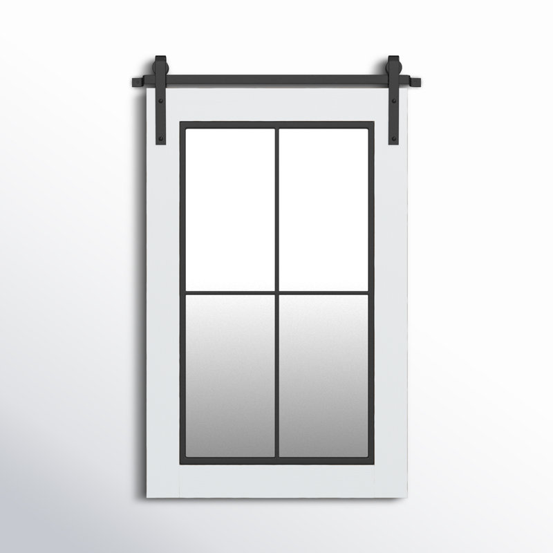 Enora Wood Rectangle Mirror, White, 37" x 22"