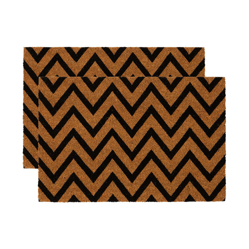 Nicola Spring - Coir Door Mats - 60 x 40cm - Zig Zag
