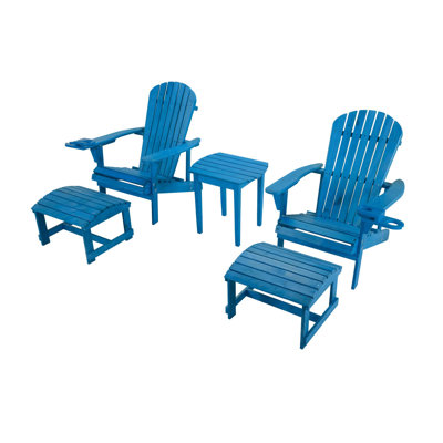Castanea Pine Outdoor Adirondack Set