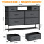 Metal 120cm W 6 - Drawer Chest of Drawers-1486944700
