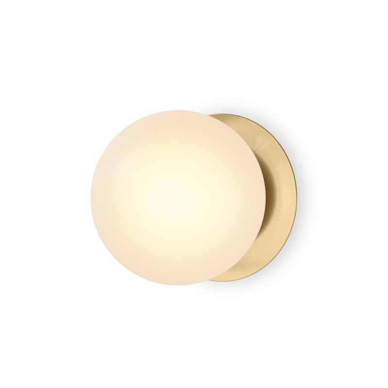 Pulsar 1 - Light Flush Mounted Sconce, 7.75" H x 7.75" W x 8.5" D, Burnished Brass