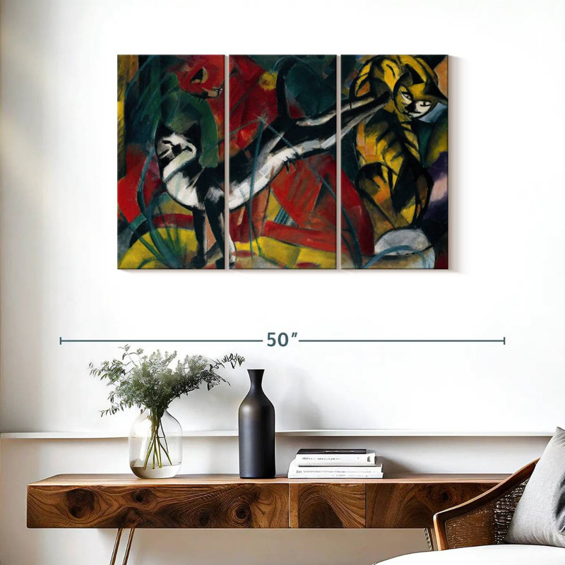 Three Cats 1913, 24" H x 38" W