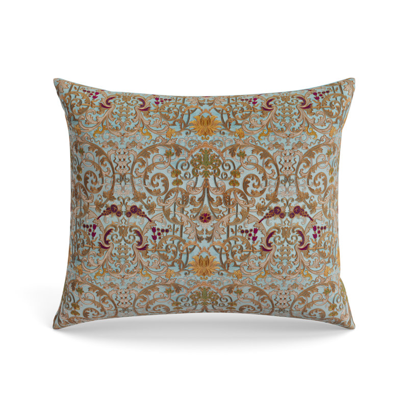 The Met x Ann Gish Venezia 36" W Polyester Lumbar Rectangular Pillow Cover & Insert, Blue, 30"H x 36"W