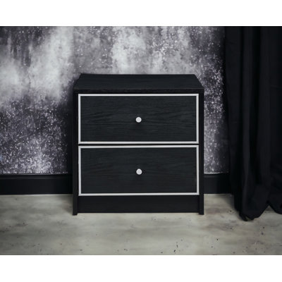 Foster Wooden Nightstand with 2 Drawers