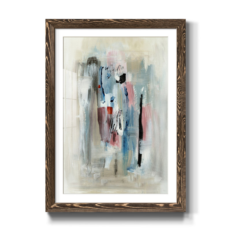 Mission Beach - reproduction d'art, H 37,5 po x l 27,5 po x P 1,5 po, Papier, cadre noyer, Blanc