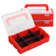 3Pcs 9 Grids Plastic Compartment Box With Adjustable Divider, Stackable Organizer Storage Container