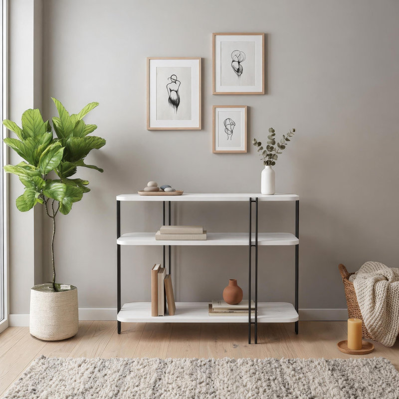 92cm Console Table, White