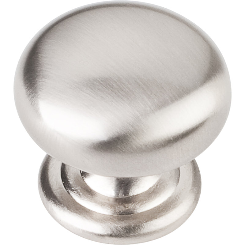 Poignée champignon Florence de 1 1/4 po de diamètre, Nickel satiné