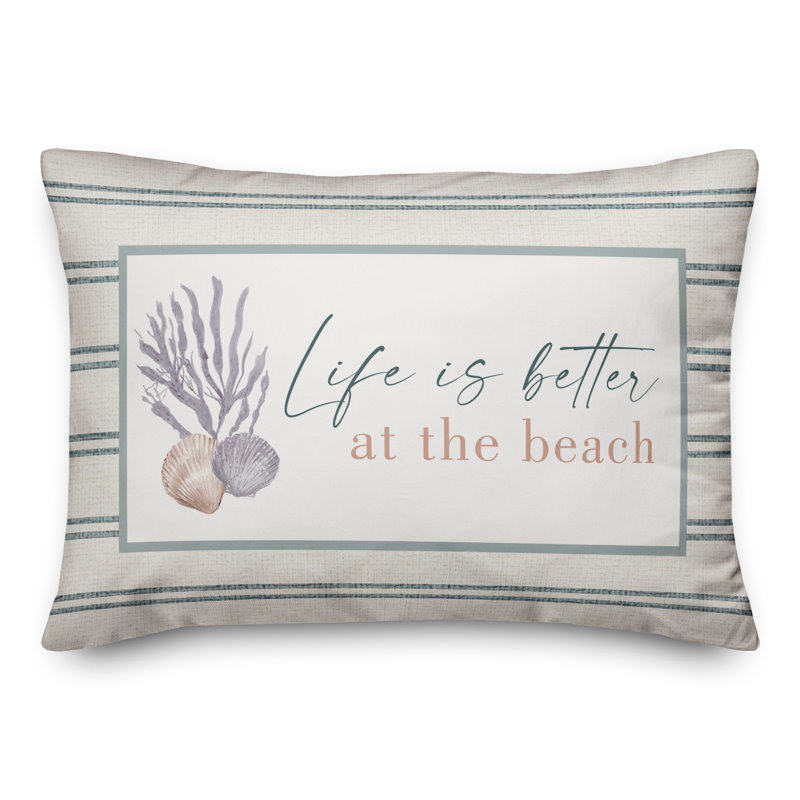 Striped Reversible Throw Pillow