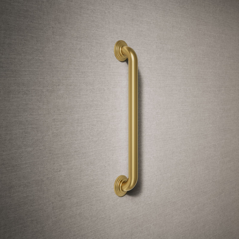 Traditional Grab Bar, Vibrant Brushed Moderne Brass, 18"W