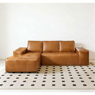 Canapé modulaire Boneless Cloud avec méridienne, assise profonde, conception modulaire en L, aucun assemblage requis pour une installation sans effort