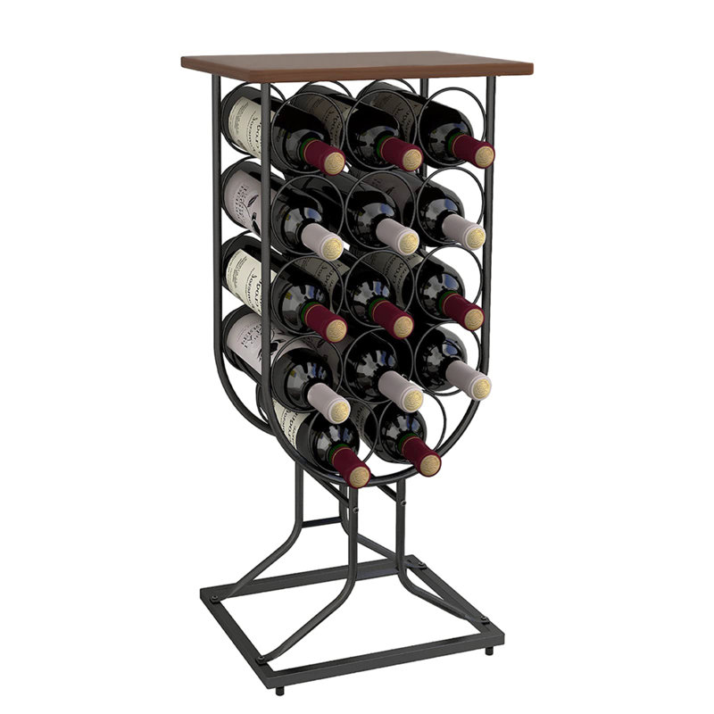 Allyzon 14 Bottle Floor Wine Bottle Rack in