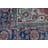 Stunning Vintage Turkish Door Mat with Handcrafted Floral Designs in Rich Blue and Red Hues