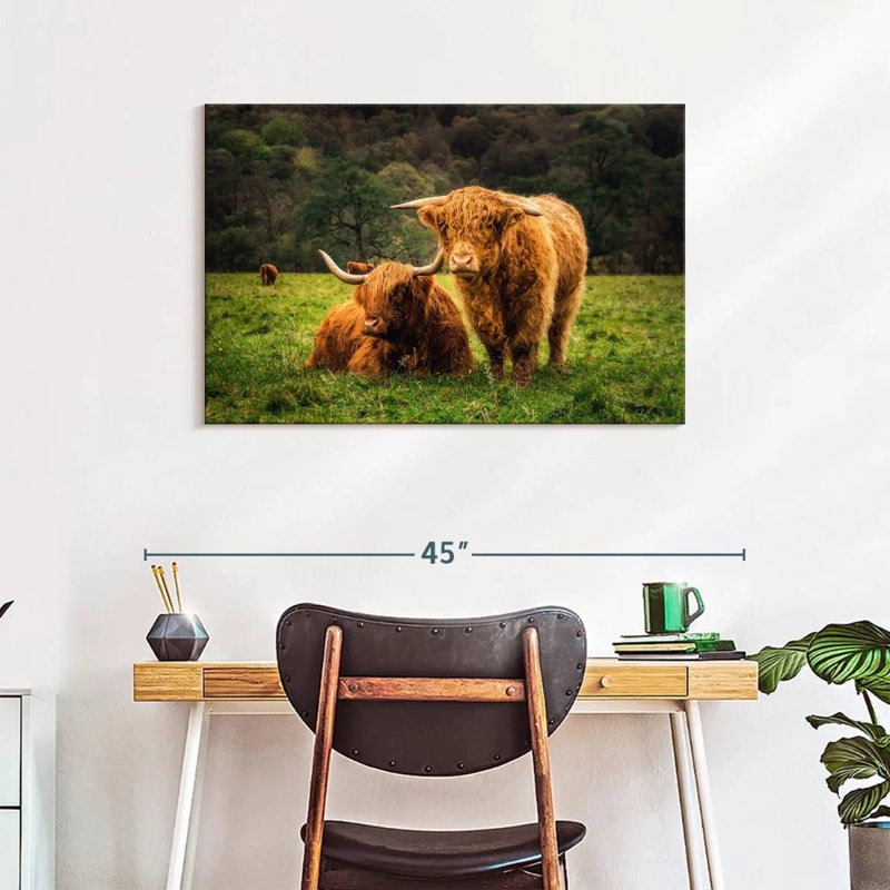 Brampt Highland Cow Friends, H 24 po x l 36 po