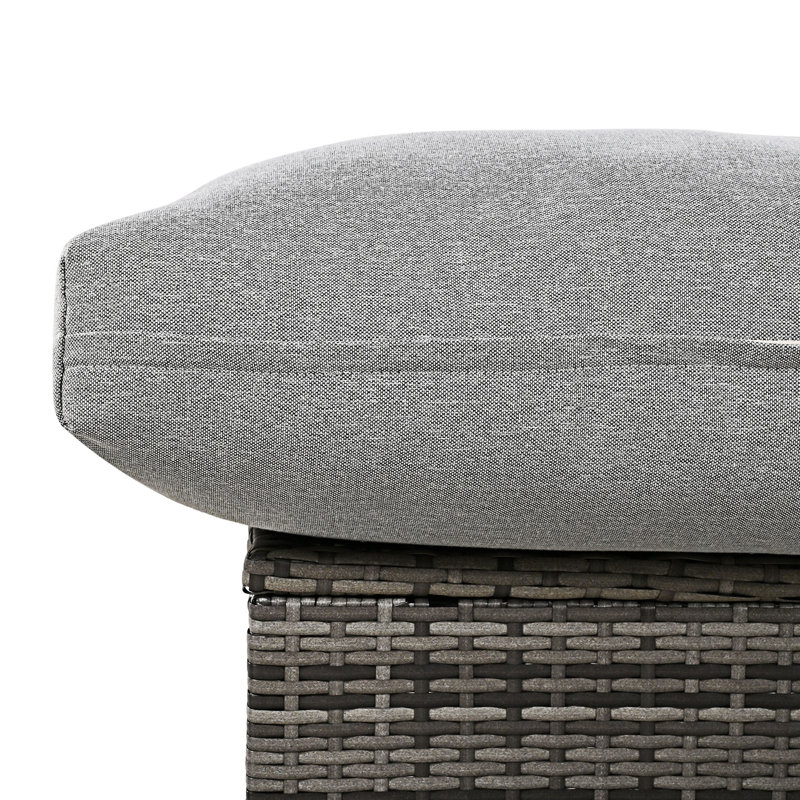 Ensemble de canapé d'extérieur en forme de U pour plusieurs personnes, Gris