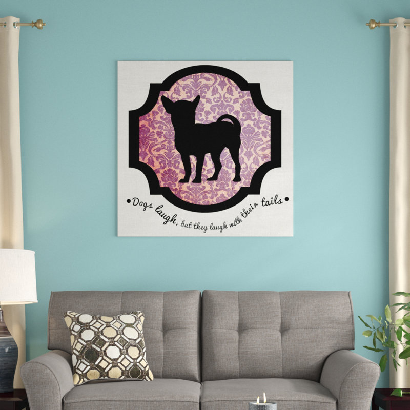 « chihuahua ii », reproduction sur toile tendue "5by5collective, H 18 po x l 18 po x P 1,5 po, Toile avec cadre noir
