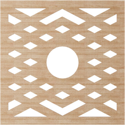 Médaillon de plafond à chevrons