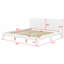 Base de lit plateforme contemporaine avec support en lattes de bois pour tête de lit-27055989-250599816