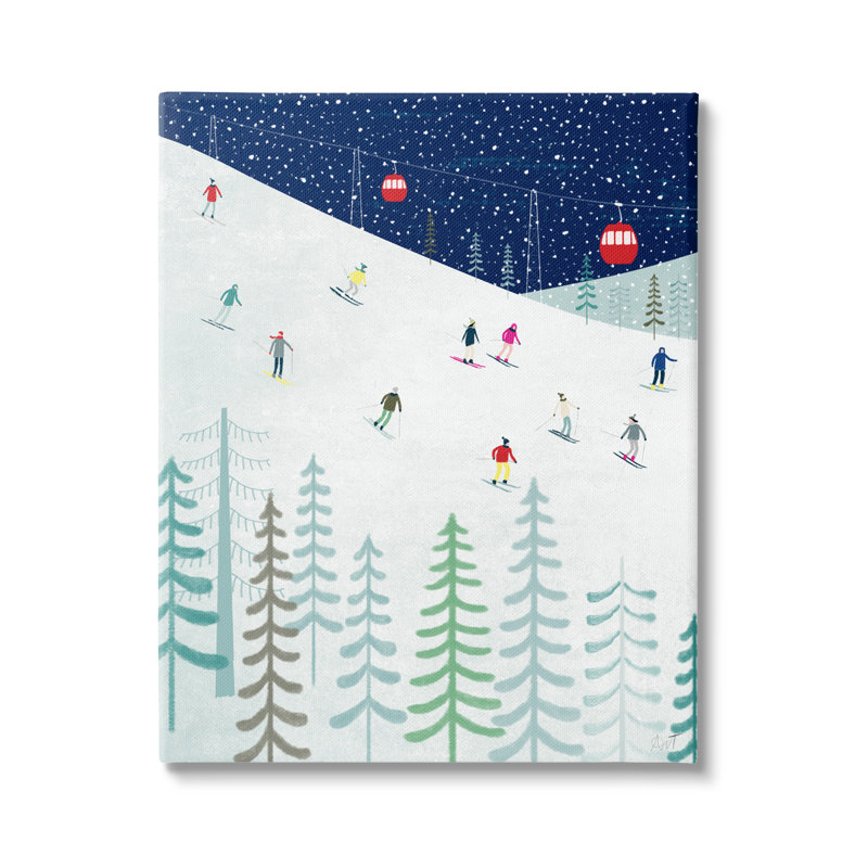 Impression sur toile Aw-016-Canvas, ciel nocturne d'hiver sur toile par Andrew Thornton, H 30 po x l 24 po x P 1,5 po