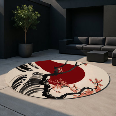 Tapis intérieur et extérieur Rippling Sakura