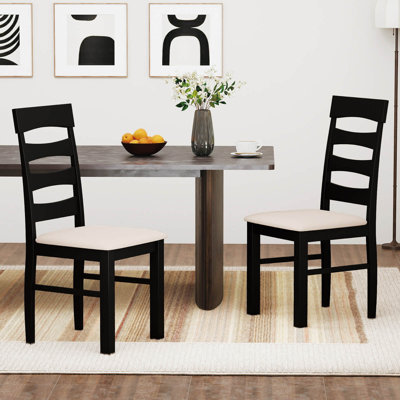 Ensemble de 4 chaises de salle à manger à haut dossier avec siège rembourré pour la cuisine