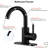 Matte Black 1 Hole Bathroom Faucet - Single Handle, Comprised Of Solid Brass And Stainless Steel For Longevity Deck-Mounted Hole, Fabricated With Dependable Use-121598698