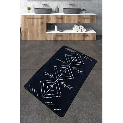 Tapis de bain antibactérien, antidérapant, 2,3 x 4,0 pieds | 100% polyester, hauteur des poils: 0,4 pouce, 20,5 oz / pied carré | Lavable à la machine, facile d'entretien, parfait pour la sécurité et le confort de la salle de bain | Durable et élégant pour la maison