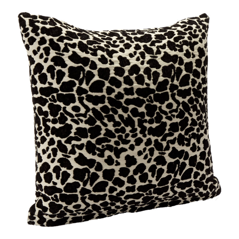 Big Cat Animal Print Reversible Throw Pillow, 16", Bronze