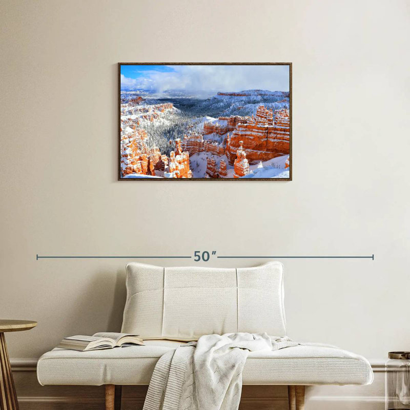 Hiver à Bryce Canyon, Cadre flottant noyer, 31 po x 21 po