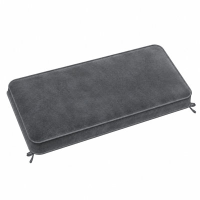 3''H Custom Bench Cushion Indoor Outdoor Window Seat Cushion Patio Furniture Seat Pad with Double Piping & 2 Cushion Ties