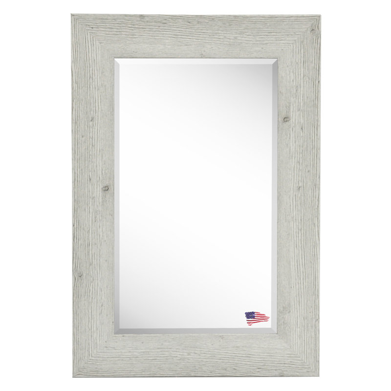 Solid Wood Flat Wall Mirror, 35.5" H x 23.5" W