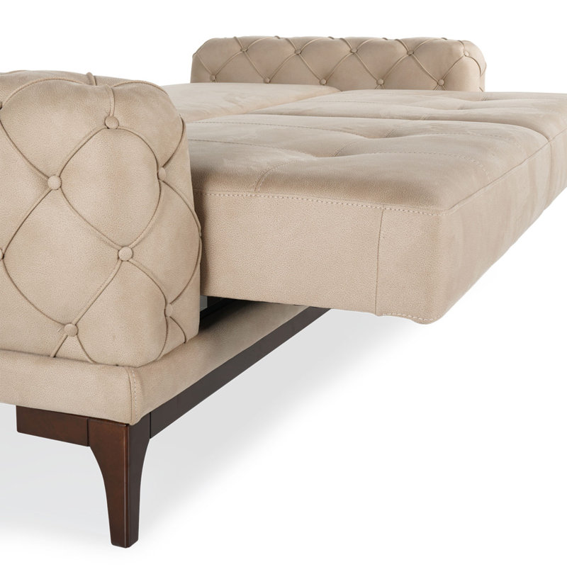 68.9'' Leather Convertible Sofa