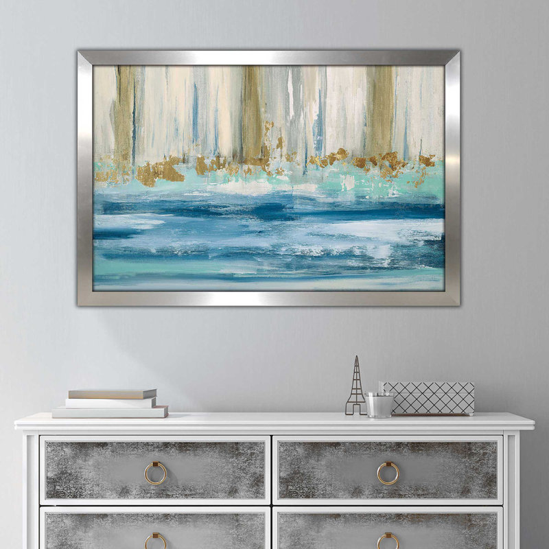 «Mountain Water II» par Susan Jill - impression encadrée, H 27,5 po x l 39,5 po x P 0,75 po