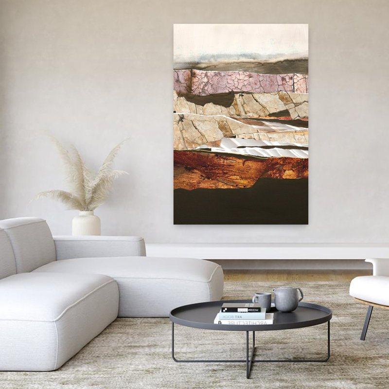 Element Earth Abstract Contemporary Landscape Nature Art, 60" H x 40" W