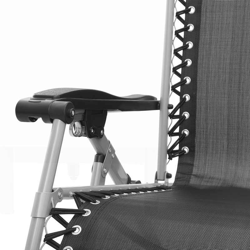 Fauteuil inclinable 26 pouces Zero Gravity pour une utilisation intérieure et extérieure, un support robuste et une détente confortable