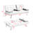 Leather Office Double Folding Sofa Bed with Matching Coffee Table, Multifunctional Design-1297250660