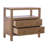 Linea 2 Drawer Nightstand with Shelf, 28"W, Medium Brown-1492957645