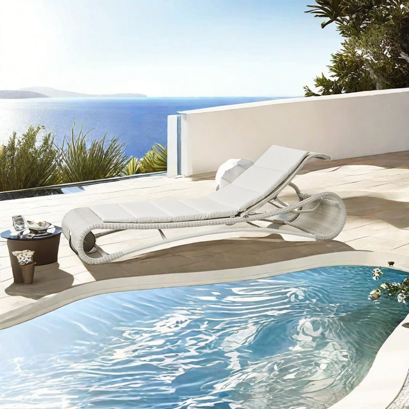 Swanzetta Outdoor Chaise Lounge , Cushion Included