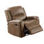 Fauteuil inclinable manuel Charles, similicuir, bois massif-106065310